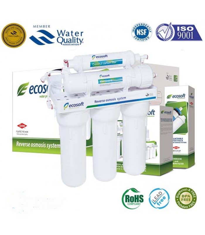 Φίλτρο αντίστροφης όσμωσης Ecosoft με δώρο Φίλτρο άνθρακα